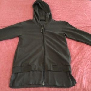 Allsaints Hoodie with Organza Sheer Trim, Size Small